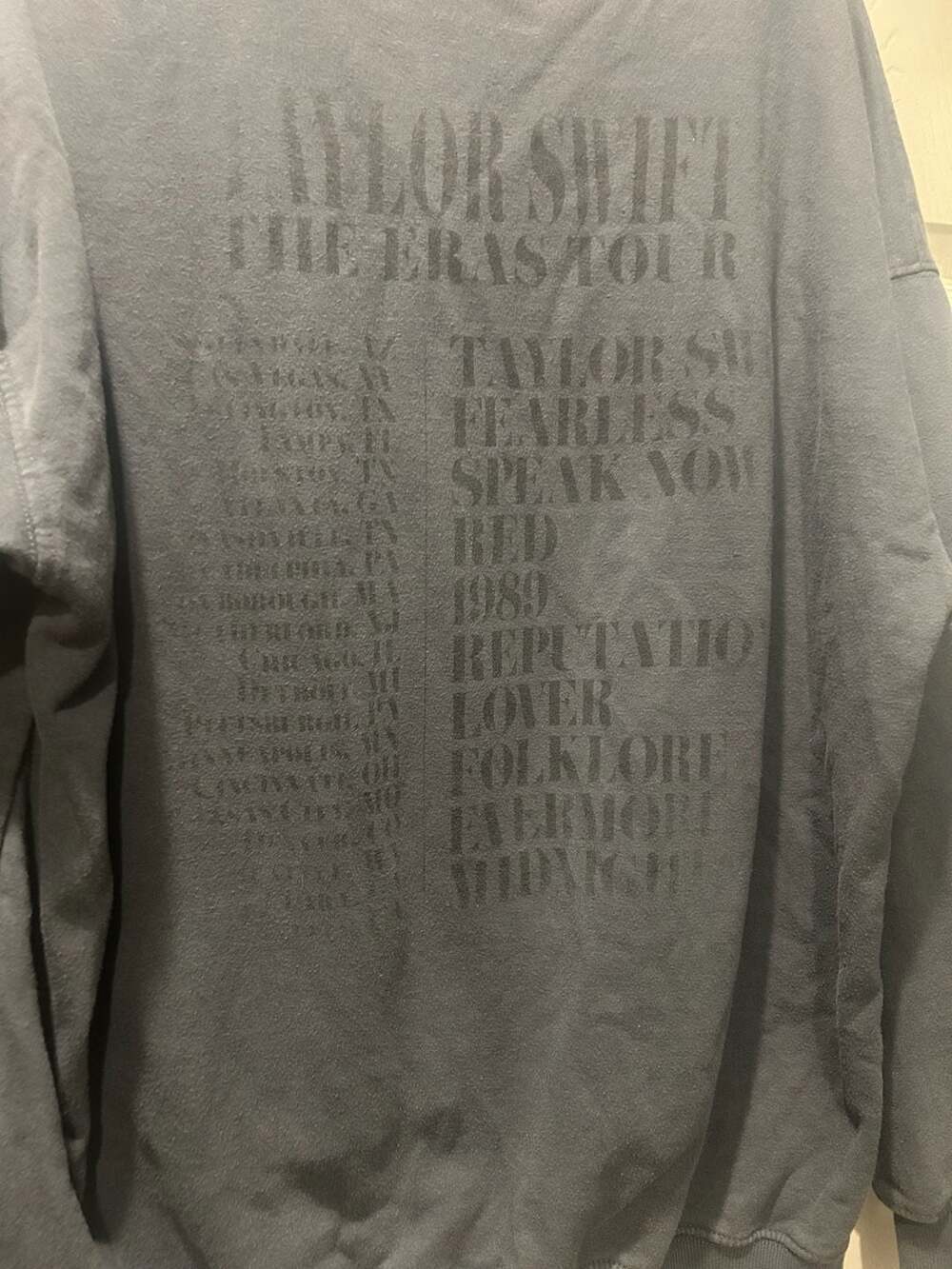 Taylor Swift The Eras Tour Official Blue Crewneck Sweatshirt - Picture 5 of 7